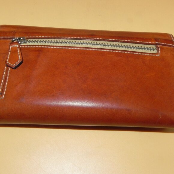 Dooney & Bourke Alto Collection Checkbook Holder Vacchetta Leather Wallet - Picture 11 of 11